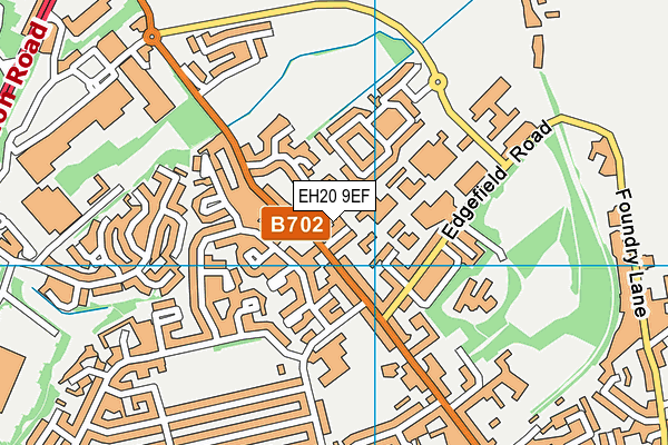 EH20 9EF map - OS VectorMap District (Ordnance Survey)