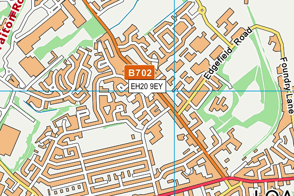EH20 9EY map - OS VectorMap District (Ordnance Survey)