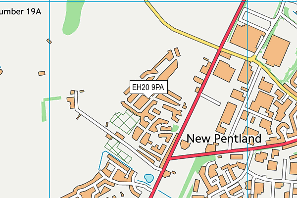 EH20 9PA map - OS VectorMap District (Ordnance Survey)