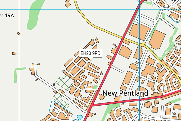 EH20 9PD map - OS VectorMap District (Ordnance Survey)