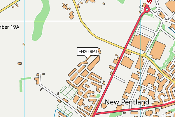 EH20 9PJ map - OS VectorMap District (Ordnance Survey)