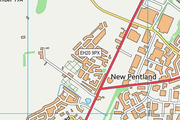 EH20 9PX map - OS VectorMap District (Ordnance Survey)