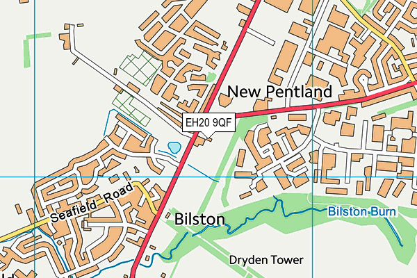 EH20 9QF map - OS VectorMap District (Ordnance Survey)