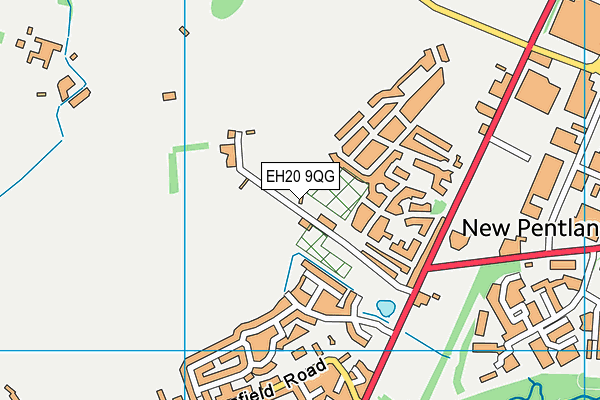 EH20 9QG map - OS VectorMap District (Ordnance Survey)
