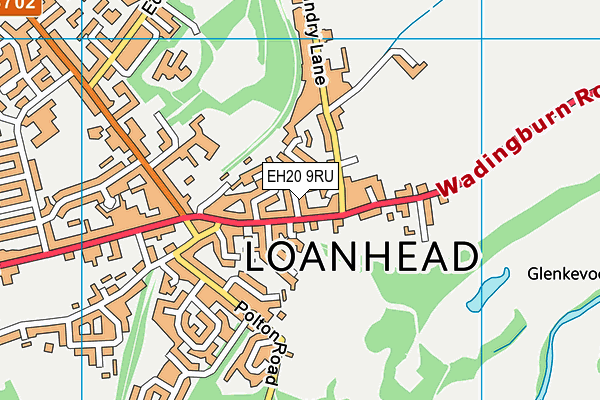 EH20 9RU map - OS VectorMap District (Ordnance Survey)