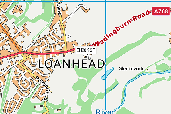 EH20 9SF map - OS VectorMap District (Ordnance Survey)
