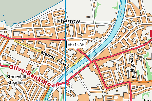 EH21 6AH map - OS VectorMap District (Ordnance Survey)