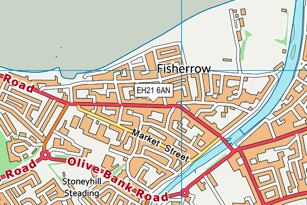 EH21 6AN map - OS VectorMap District (Ordnance Survey)