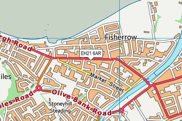 EH21 6AR map - OS VectorMap District (Ordnance Survey)