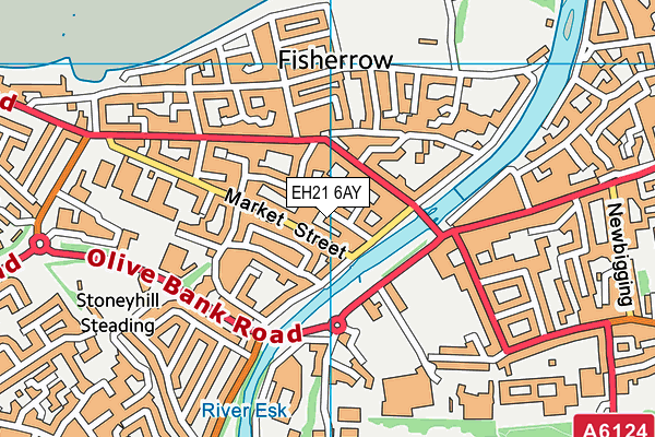 EH21 6AY map - OS VectorMap District (Ordnance Survey)