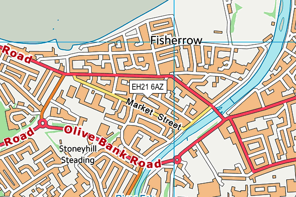 EH21 6AZ map - OS VectorMap District (Ordnance Survey)