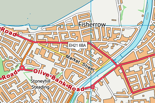 EH21 6BA map - OS VectorMap District (Ordnance Survey)