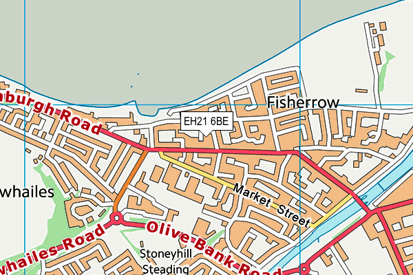 EH21 6BE map - OS VectorMap District (Ordnance Survey)