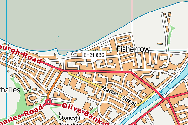 EH21 6BG map - OS VectorMap District (Ordnance Survey)