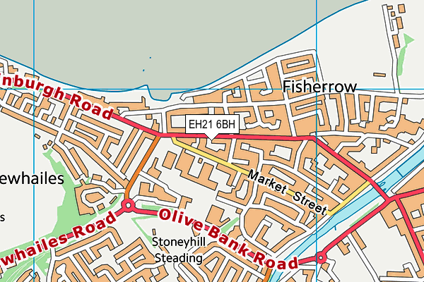 EH21 6BH map - OS VectorMap District (Ordnance Survey)