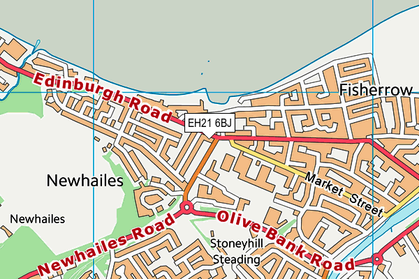 EH21 6BJ map - OS VectorMap District (Ordnance Survey)