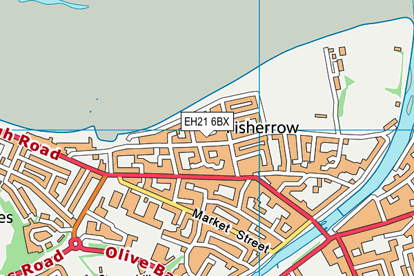 EH21 6BX map - OS VectorMap District (Ordnance Survey)