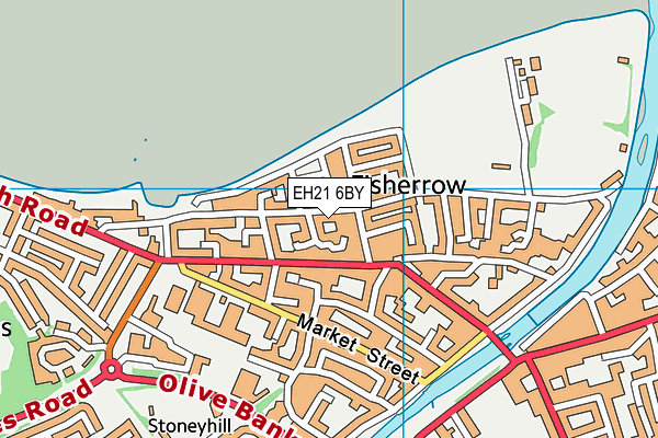 EH21 6BY map - OS VectorMap District (Ordnance Survey)