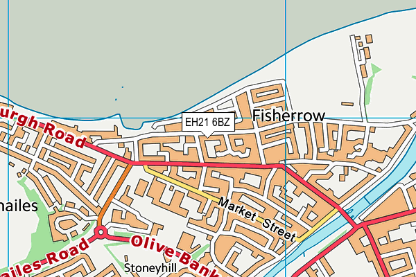 EH21 6BZ map - OS VectorMap District (Ordnance Survey)