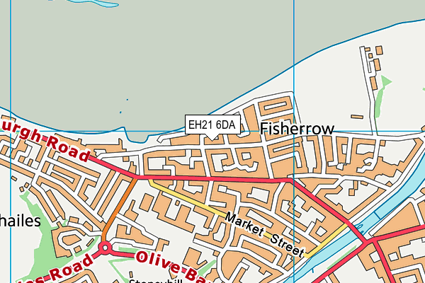 EH21 6DA map - OS VectorMap District (Ordnance Survey)