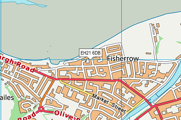 EH21 6DB map - OS VectorMap District (Ordnance Survey)