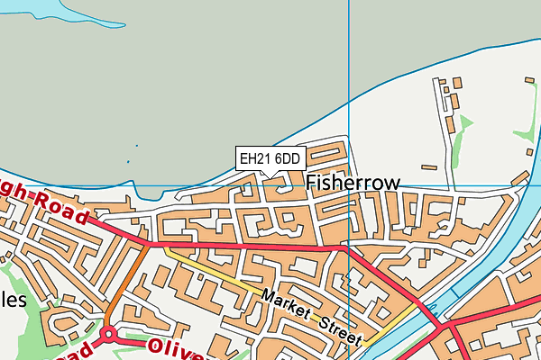 EH21 6DD map - OS VectorMap District (Ordnance Survey)