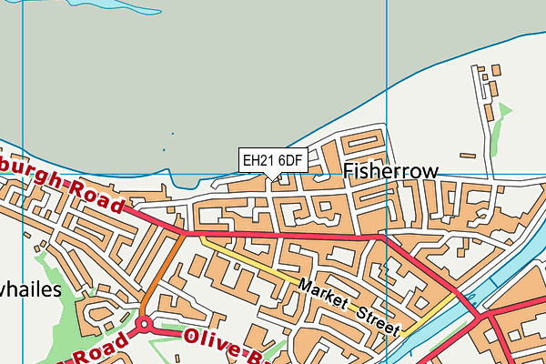 EH21 6DF map - OS VectorMap District (Ordnance Survey)