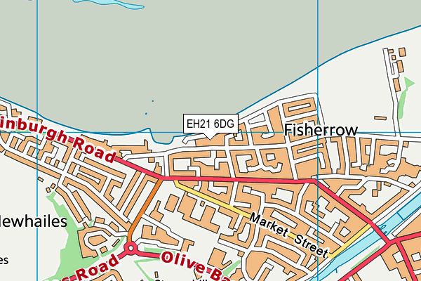 EH21 6DG map - OS VectorMap District (Ordnance Survey)