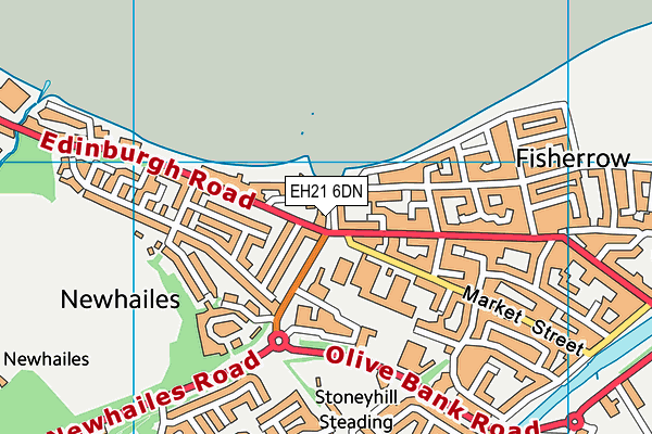 EH21 6DN map - OS VectorMap District (Ordnance Survey)