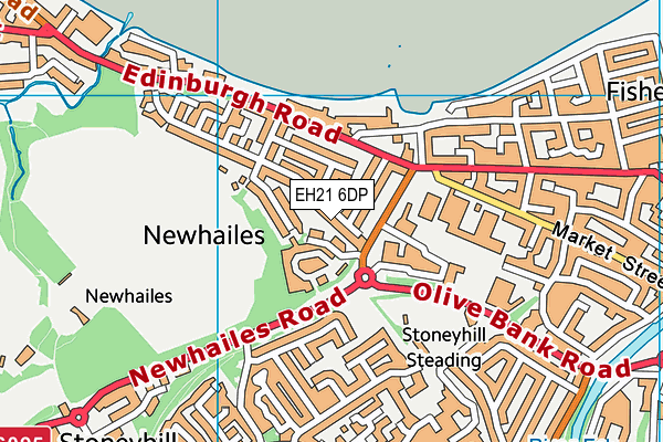 EH21 6DP map - OS VectorMap District (Ordnance Survey)