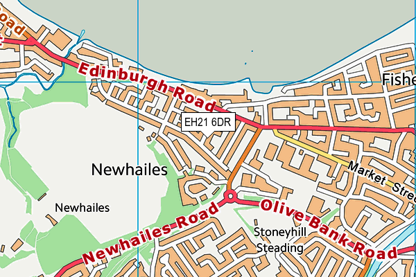 EH21 6DR map - OS VectorMap District (Ordnance Survey)