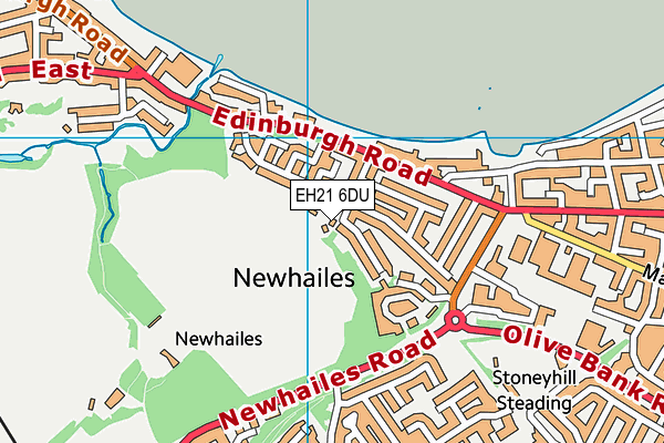 EH21 6DU map - OS VectorMap District (Ordnance Survey)