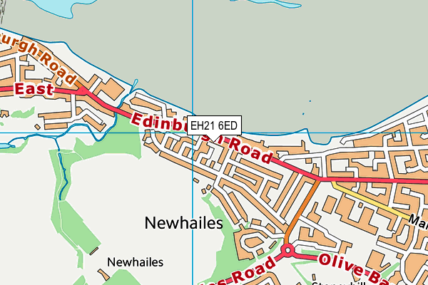 EH21 6ED map - OS VectorMap District (Ordnance Survey)