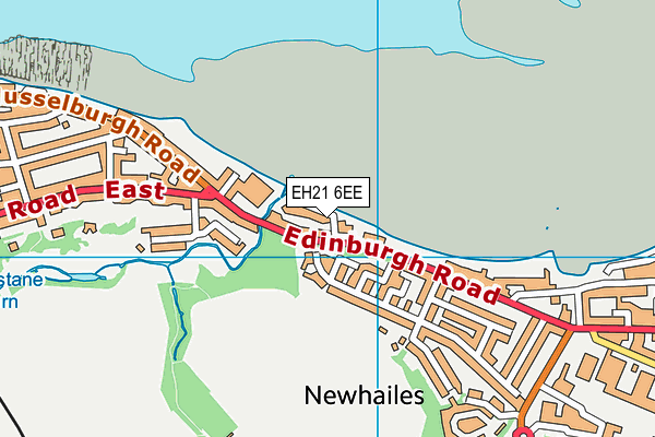 EH21 6EE map - OS VectorMap District (Ordnance Survey)