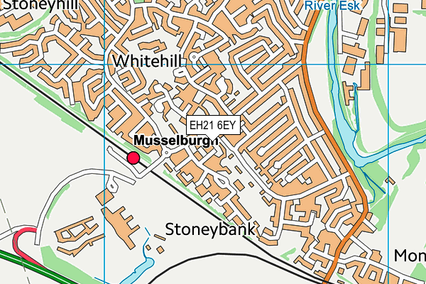 EH21 6EY map - OS VectorMap District (Ordnance Survey)