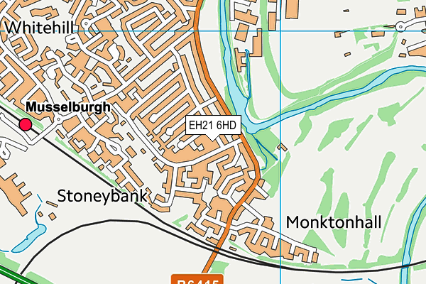 EH21 6HD map - OS VectorMap District (Ordnance Survey)