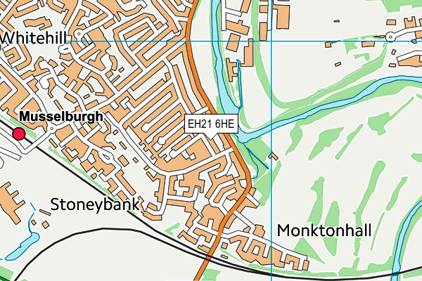 EH21 6HE map - OS VectorMap District (Ordnance Survey)