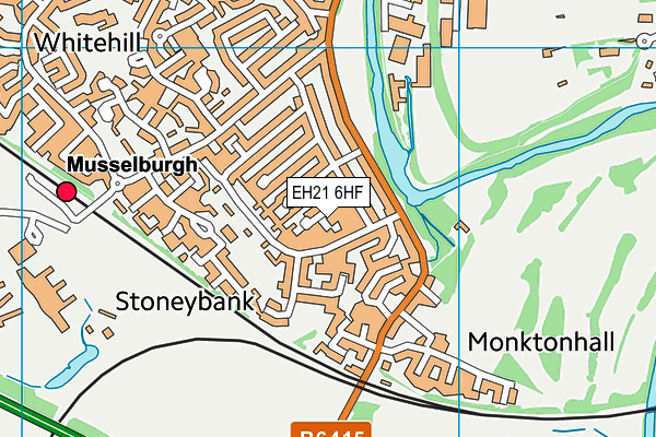 EH21 6HF map - OS VectorMap District (Ordnance Survey)