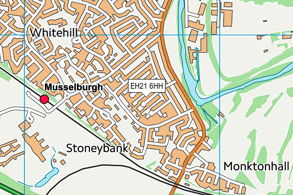 EH21 6HH map - OS VectorMap District (Ordnance Survey)