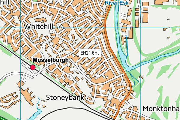 EH21 6HJ map - OS VectorMap District (Ordnance Survey)