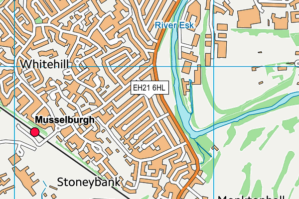 EH21 6HL map - OS VectorMap District (Ordnance Survey)