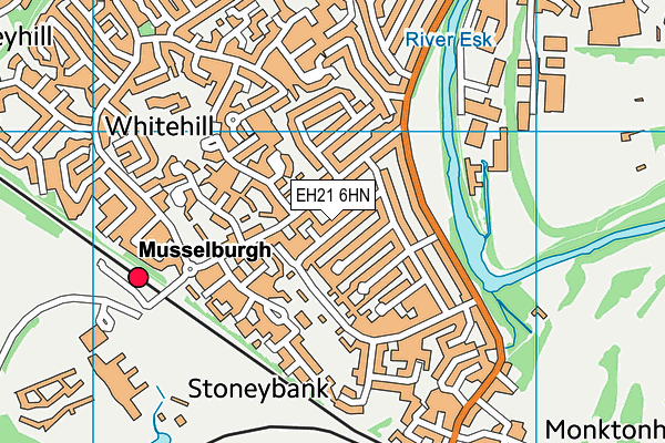 EH21 6HN map - OS VectorMap District (Ordnance Survey)