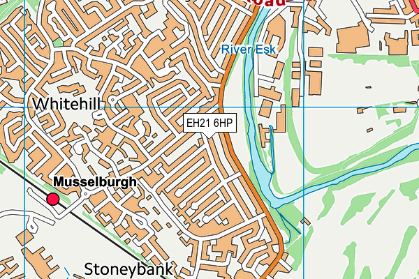 EH21 6HP map - OS VectorMap District (Ordnance Survey)