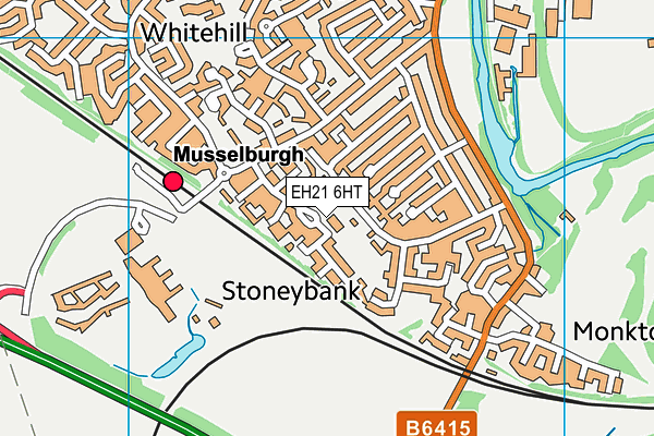 EH21 6HT map - OS VectorMap District (Ordnance Survey)