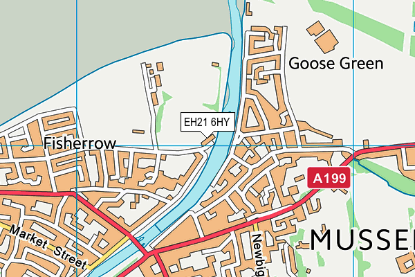 EH21 6HY map - OS VectorMap District (Ordnance Survey)