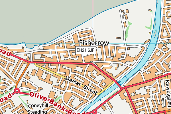 EH21 6JF map - OS VectorMap District (Ordnance Survey)