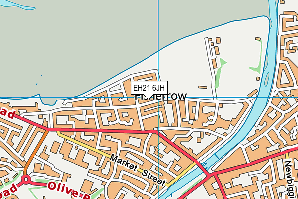 EH21 6JH map - OS VectorMap District (Ordnance Survey)