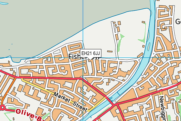 EH21 6JJ map - OS VectorMap District (Ordnance Survey)