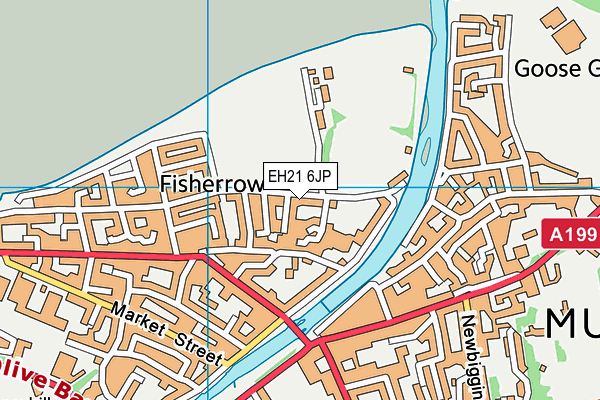 EH21 6JP map - OS VectorMap District (Ordnance Survey)