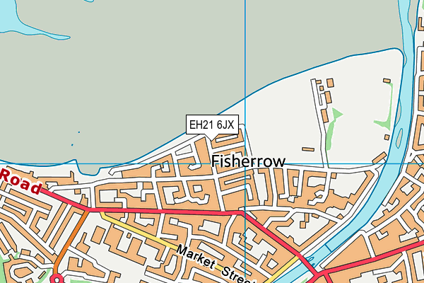 EH21 6JX map - OS VectorMap District (Ordnance Survey)